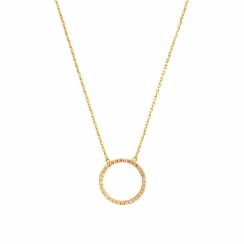 Collier Argent Doré Cercle De Vie Champagne