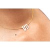 Collier de style minimaliste de perles d'eau douce Keshi. doré à l 'or fin - vue V4
