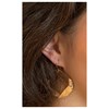 Boucles d'oreilles pendantes en plaqué argent faites à la main géométriques avec plis - Bijou de créateur - vue V4