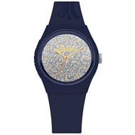 Montre femme Superdry - cadran argenté - bracelet bleu