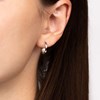 Boucles d'oreilles Or blanc  et perles - vue V2