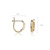 Boucles d'oreilles Or jaune  et zirconium - vue V3