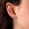 Boucles d'oreilles Or blanc  et zirconium - vue V2