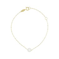 Bracelet Or jaune 375/1000 et perles