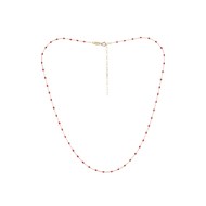 Collier 'Léa' Or jaune et émail rouge