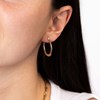 Boucles d'oreilles 'Créoles Lame' Or jaune - vue V3