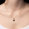 Collier coeur doré Or jaune 375/1000 - vue V2