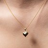 Collier coeur doré Or jaune 375/1000 - vue V3