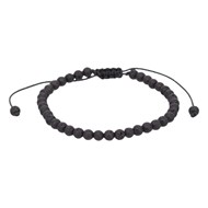 Bracelet Homme ajustable pierres noires 'ANTONIO'