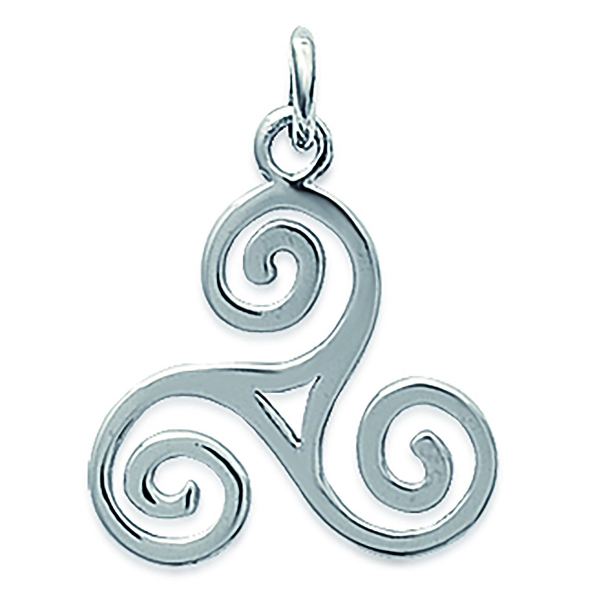 Pendentif Brillaxis Triskel argent rhodié