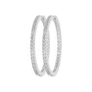 Créoles Brillaxis argent empierrées 40mm