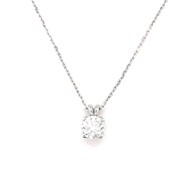 Collier Brillaxis solitaire diamant or 18 carats 0.50 ct