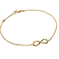 Bracelet Brillaxis plaqué or infini