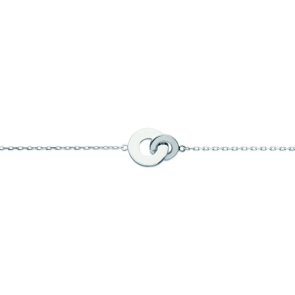 Bracelet Brillaxis anneaux entrelacés argent - vue 3