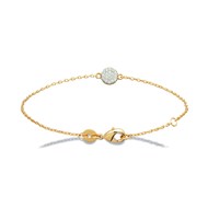 Bracelet Brillaxis pastille empierrée dorée