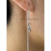 Boucles d'oreilles infini traversantes chaînes pendantes Argent 925 Rhodié - vue V4