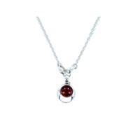 Collier argent 925 Ambre veritable de la mer Baltique