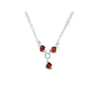 Collier argent 925 Ambre veritable de la mer Baltique