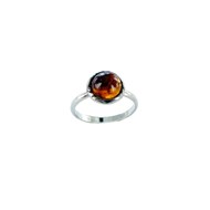 Bague argent 925 Ambre veritable de la mer Baltique