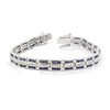 Bracelet Élégant en Saphir et Diamants sur Argent 925 - Aden Bijoux - vue V1