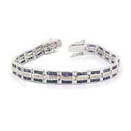 Bracelet ADEN Saphir et Diamants sur Argent 925