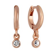 Créoles avec pendentif XAVIER Doré & Blanc