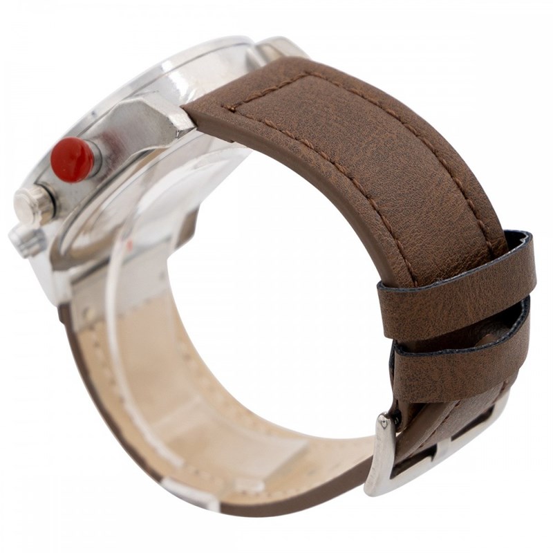 Montre Homme M. JOHN bracelet Cuir Marron - vue 3