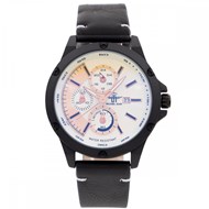 Montre Homme M. JOHN bracelet Cuir Noir