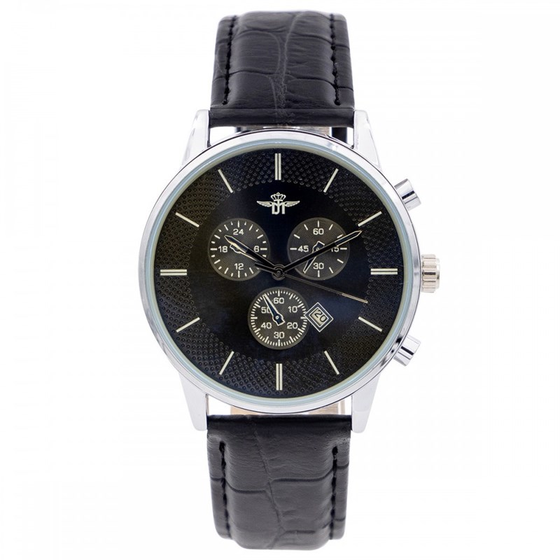 Montre Homme M. JOHN bracelet Cuir Noir