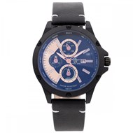 Montre Homme M. JOHN bracelet Cuir Noir