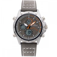 Coffret montre Homme GIORGIO bracelet Cuir Gris