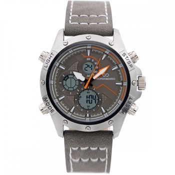 Coffret montre Homme GIORGIO bracelet Cuir Gris