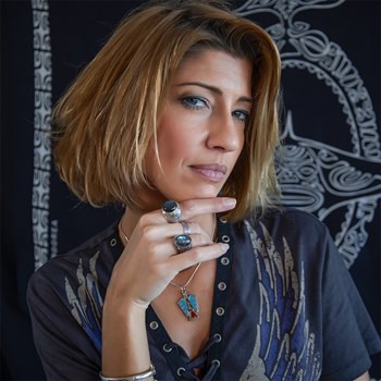 Bague Chevalière en Argent 925 et Labradorite Bleue pour Femme - Idée Cadeau Spécial | Aden