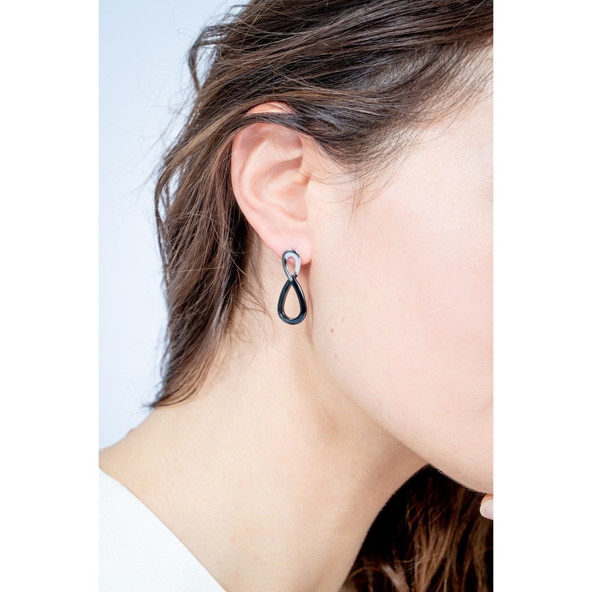 Boucles d'oreilles pendantes Sarah en Acier - vue 2