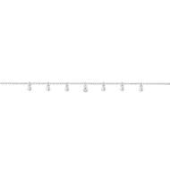 Bracelet Jonc Argent 800/1000 - Pierre Ovale Blanche - Spirale - 21 Grammes - Occasion