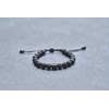 Bracelet souple Orso en Acier 316L avec lave noir - vue V3