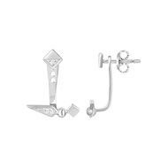 Boucles d'oreilles devant / derrière en Argent