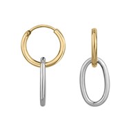 Boucles d'oreilles pendantes Océane en Acier