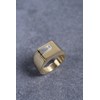 Chevalière Christiano en Acier 316L avec diamant blanc - vue V3