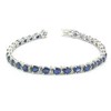 Bracelet Saphir Poire & Diamants en Argent 925 - Aden Bijoux - vue V1