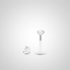 Piercing anti-helix diamant 0,03 carats en or blanc - vue V1