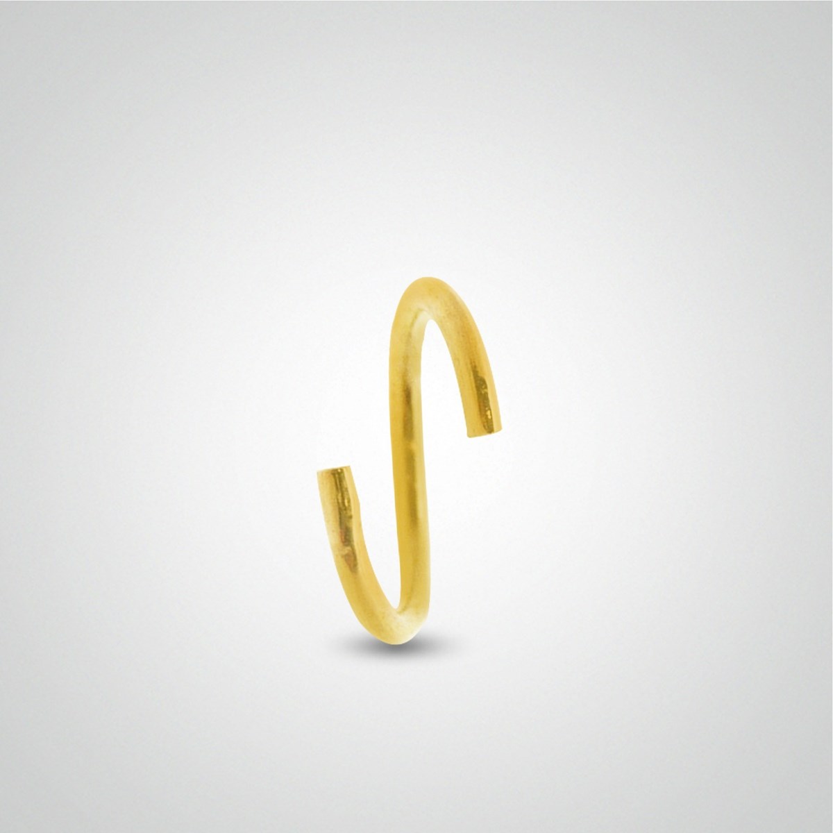 Piercing d'hélix anneau en or jaune à écarter - vue 2