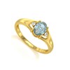 Bague ADEN Or 585 Jaune Aigue-Marine et diamants 1.382grs - vue V1