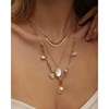 Collier chaîne dorée à  l'or fin 24K pierre naturelle plate Turquoise FRIDA - vue V2
