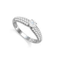 Bague ADEN Or 750 Blanc Diamants 1.978grs