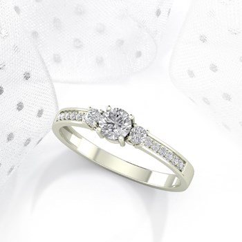 Bague ADEN Or 750 Blanc Diamants 1.7grs