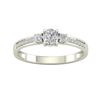 Bague ADEN Or 750 Blanc Diamants 1.7grs