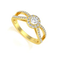 Bague ADEN Or 750 Jaune Diamants 2.282grs