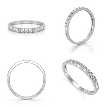 Alliance Or 750 Blanc Diamants 1.57grs