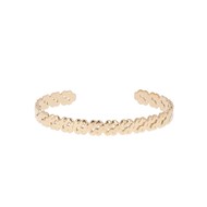 Bracelet rigide en acier rose doré ajustable